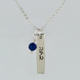 26.2 Courage Sterling Silver & Lapis Necklace - Aaria Tees Aaria Tees