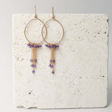 Aquamarine Mini Swing Hoop Earrings Aaria Tees