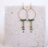 Garnet Mini Swing Hoop Earrings Aaria Tees