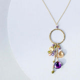 The Ammil Necklace - Amethyst & Citrine Aaria Tees