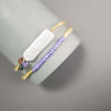 Amethyst Adjustable Stacking Bracelet Aaria Tees
