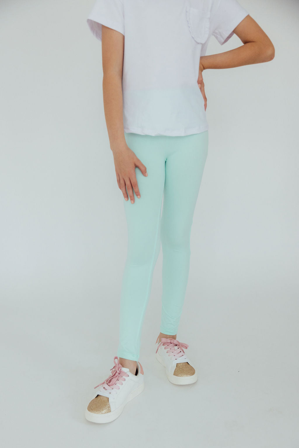 Pastel Green Leggings - Aaria Tees Aaria Tees