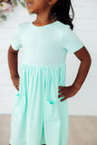 Pastel Green S/S Pocket Twirl Dress - Aaria Tees Aaria Tees