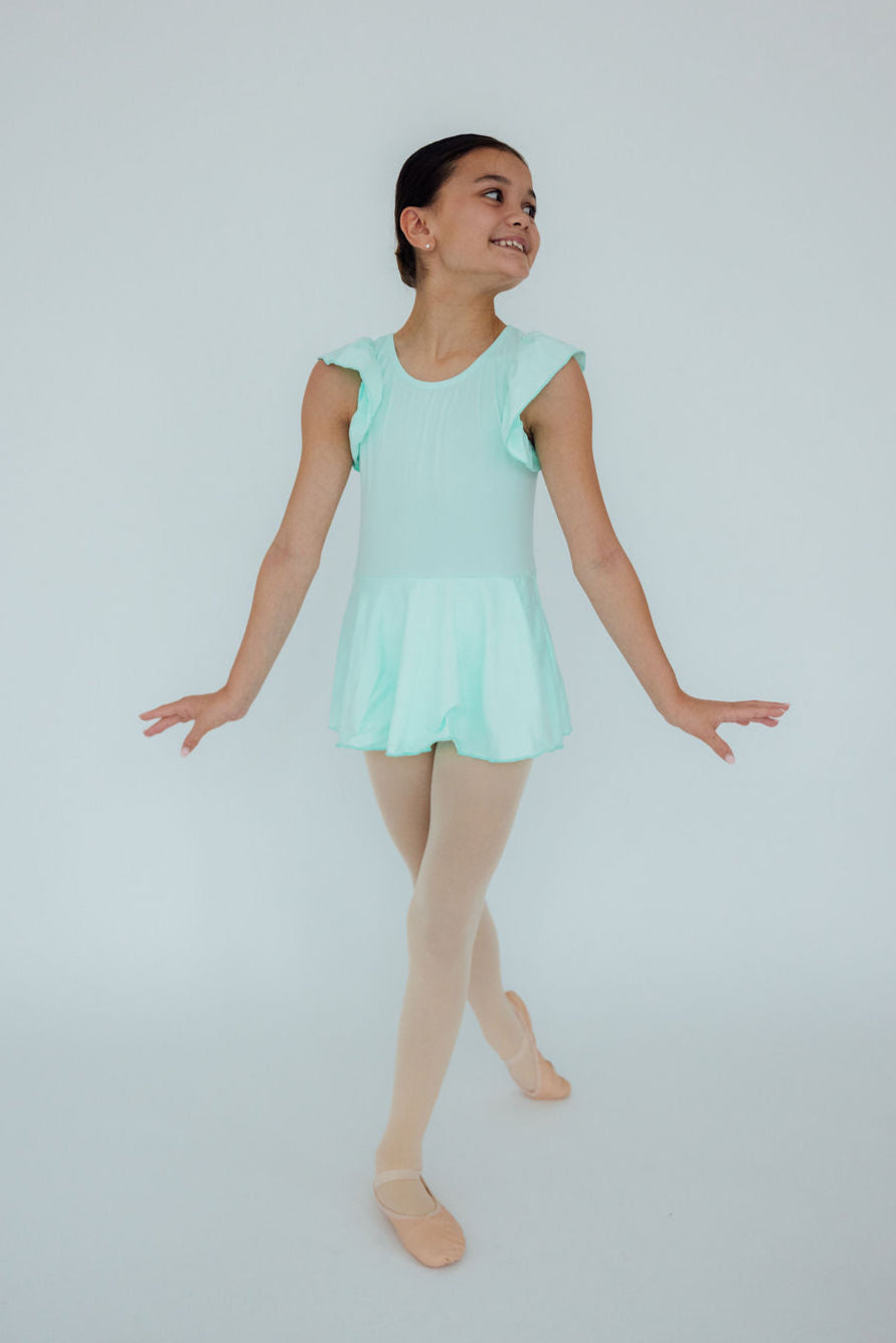 Pastel Green S/S Twirl Leotard - Aaria Tees Aaria Tees