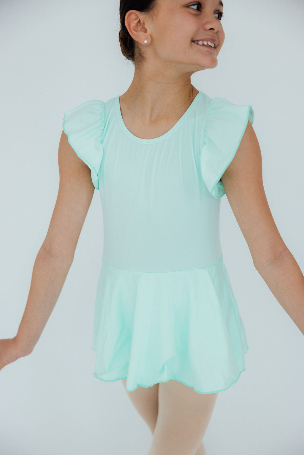 Pastel Green S/S Twirl Leotard - Aaria Tees Aaria Tees