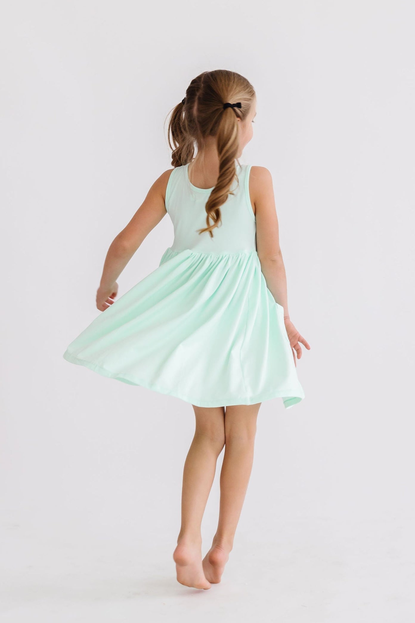 Pastel Green Tank Pocket Twirl Dress - Aaria Tees Aaria Tees
