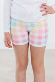 Pastel Plaid Twirl Shorts - Aaria Tees Aaria Tees