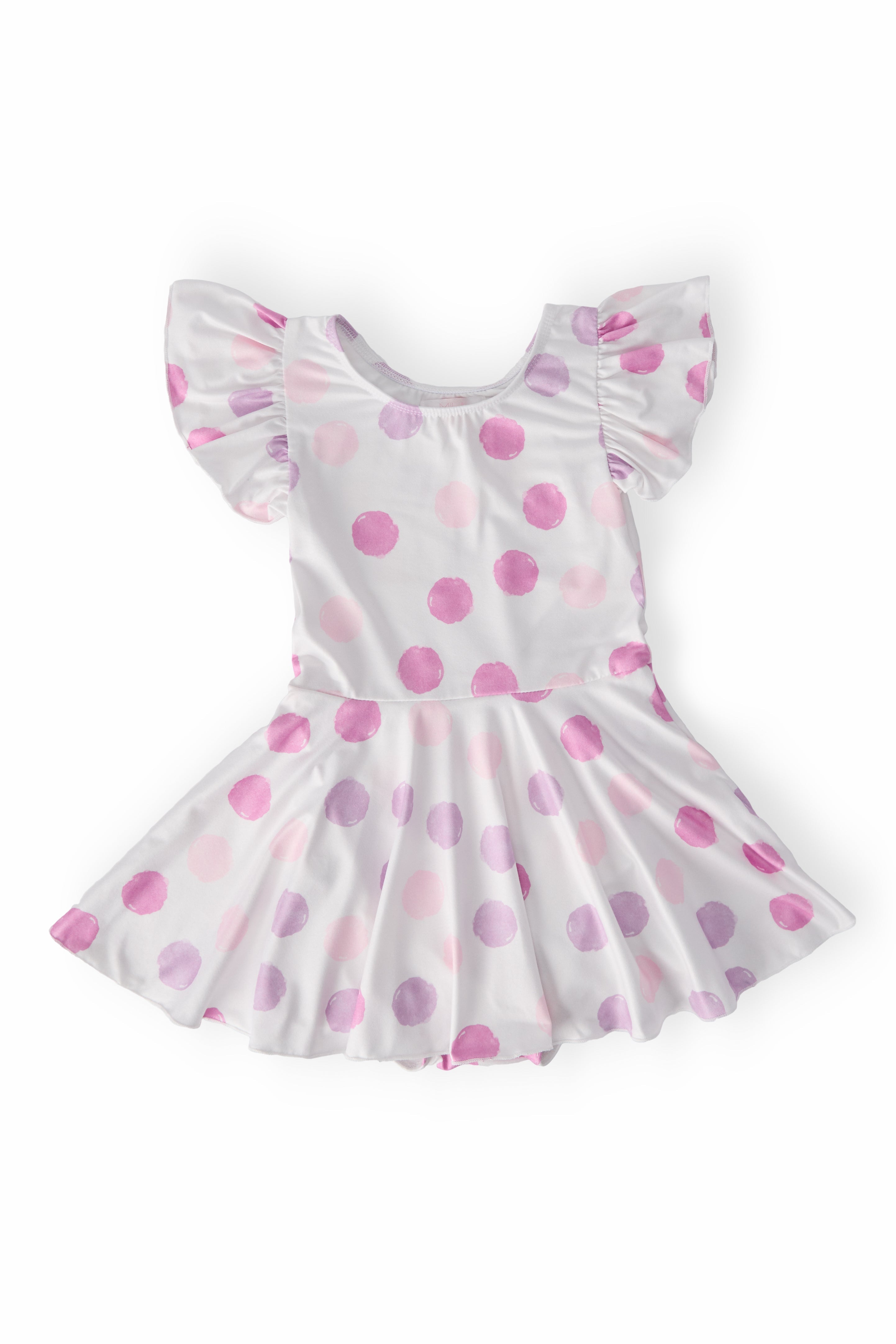 Pastel Polka Dot S/S Twirl Leotard - Aaria Tees Aaria Tees