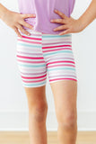 Pastel Stripes Twirl Shorts - Aaria Tees Aaria Tees