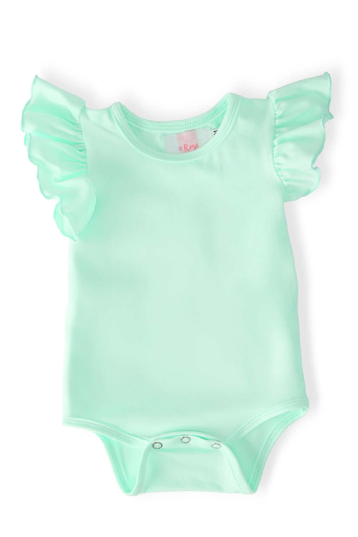 Pastel Green S/S Flutter Bodysuit - Aaria Tees