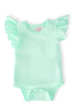 Pastel Green S/S Flutter Bodysuit - Aaria Tees Aaria Tees
