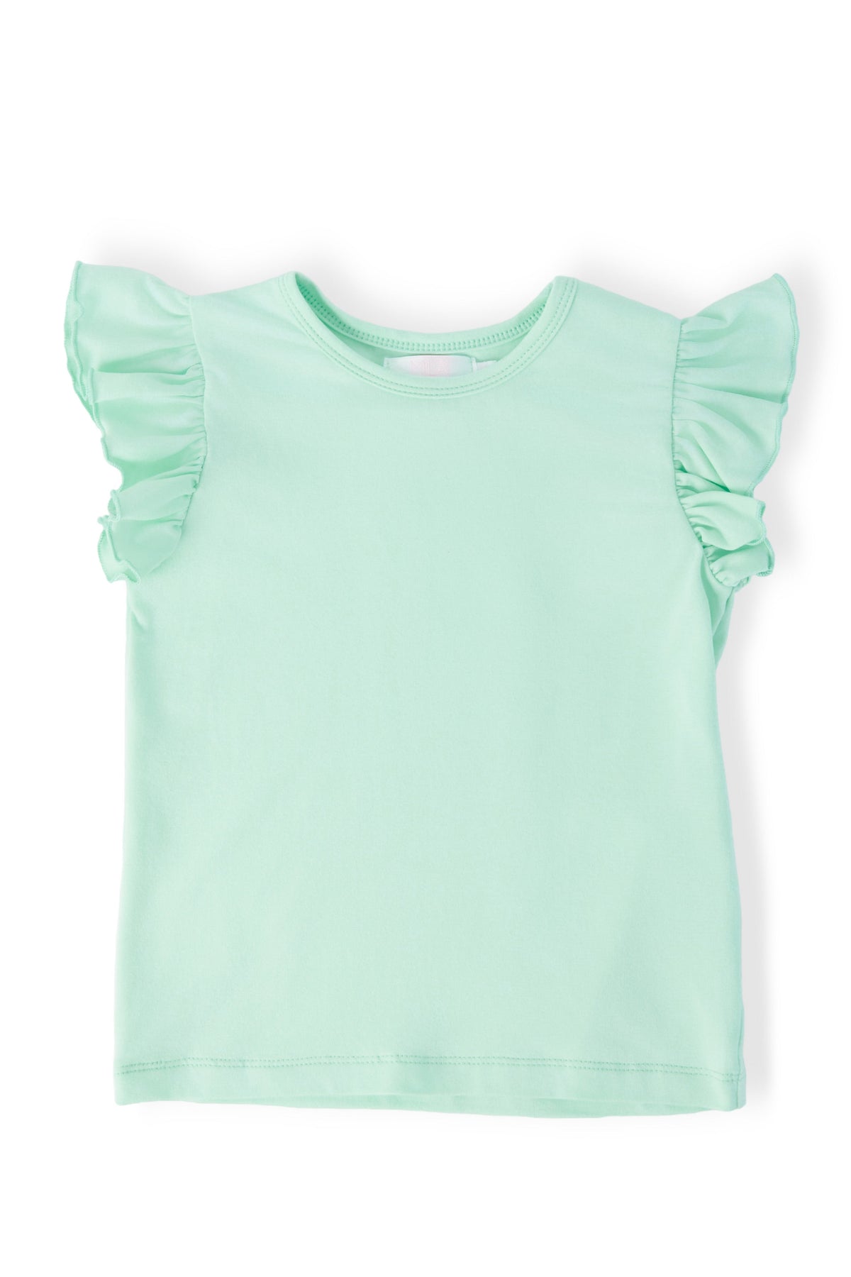 Pastel Green S/S Ruffle Tee - Aaria Tees