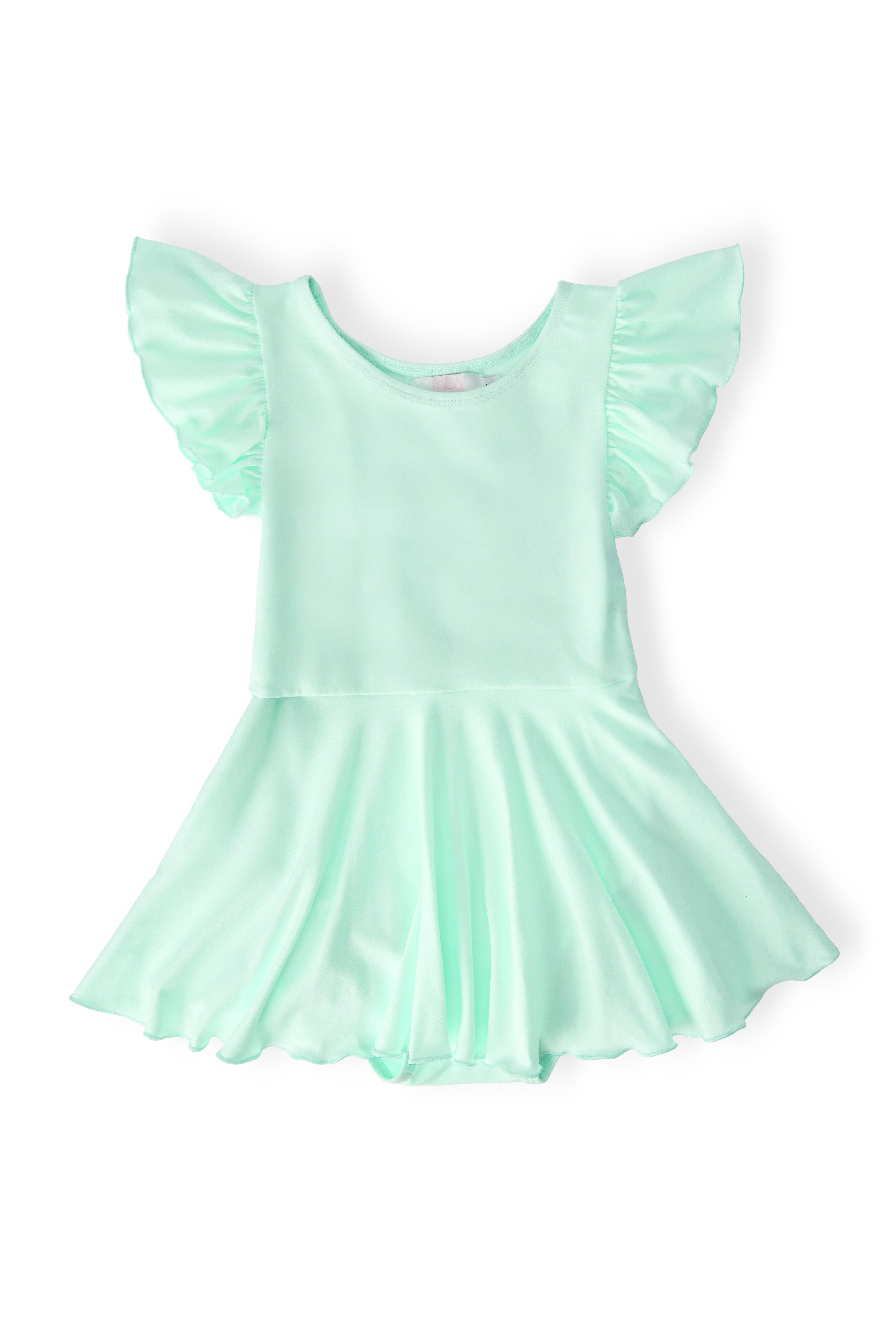Pastel Green S/S Twirl Leotard - Aaria Tees Aaria Tees