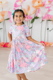 Patchwork Princess S/S Pocket Twirl Dress - Aaria Tees Aaria Tees