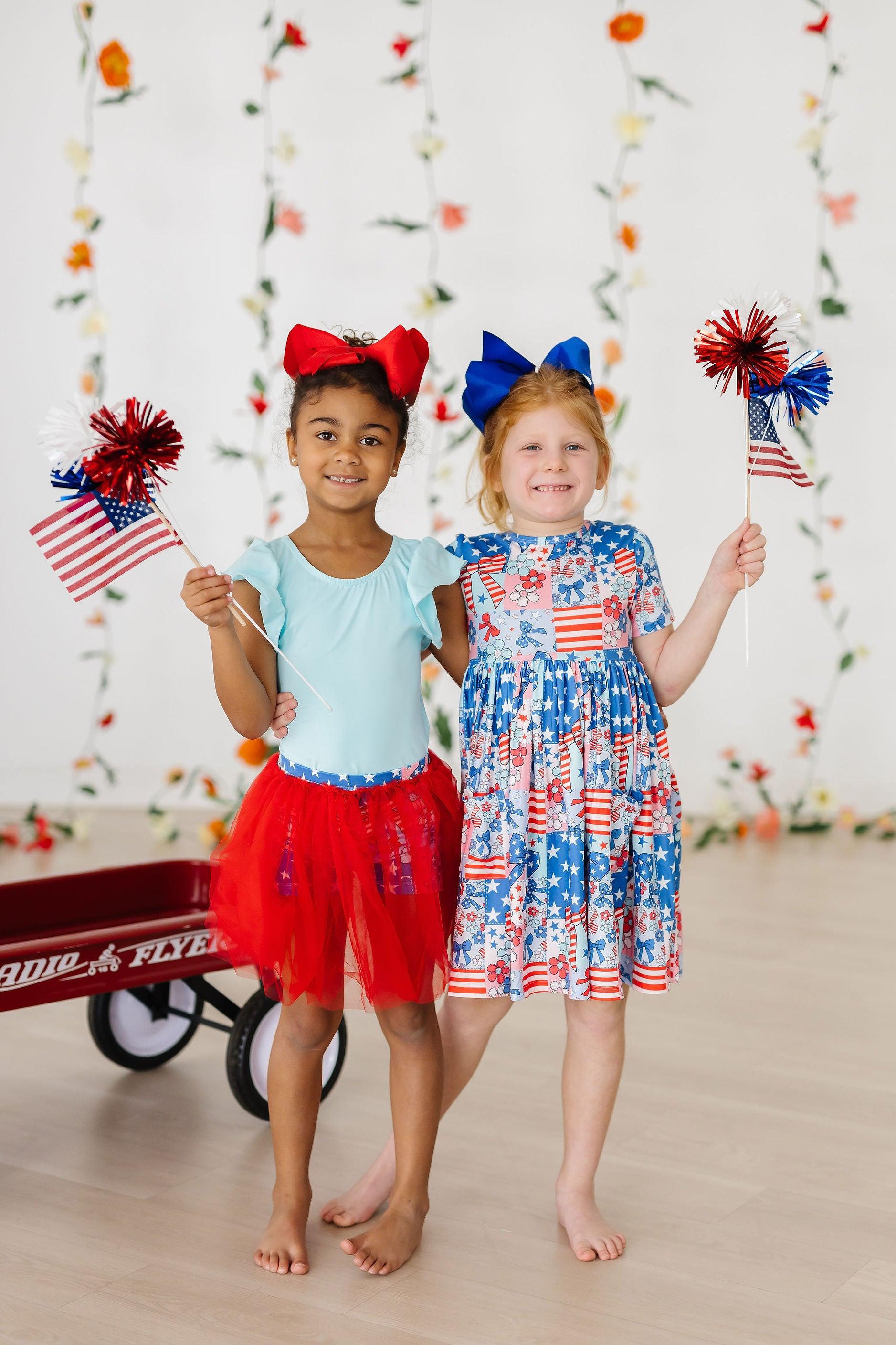 Patriotic Patchwork Tutu Shorts - Aaria Tees Aaria Tees
