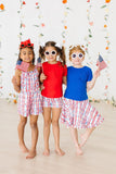 Patriotic Plaid Twirl Shorts - Aaria Tees Aaria Tees