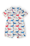 Patriotic Pups Polo Shorty One-Piece - Aaria Tees Aaria Tees