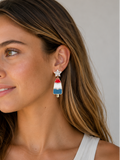 Patriotic Popsicle Enamel Earrings - Aaria Tees Aaria Tees