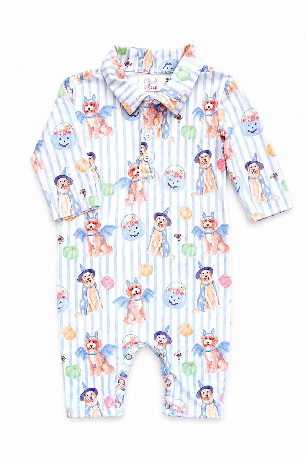 Pawsitively Spooky L/S Polo One-Piece - Aaria Tees Aaria Tees