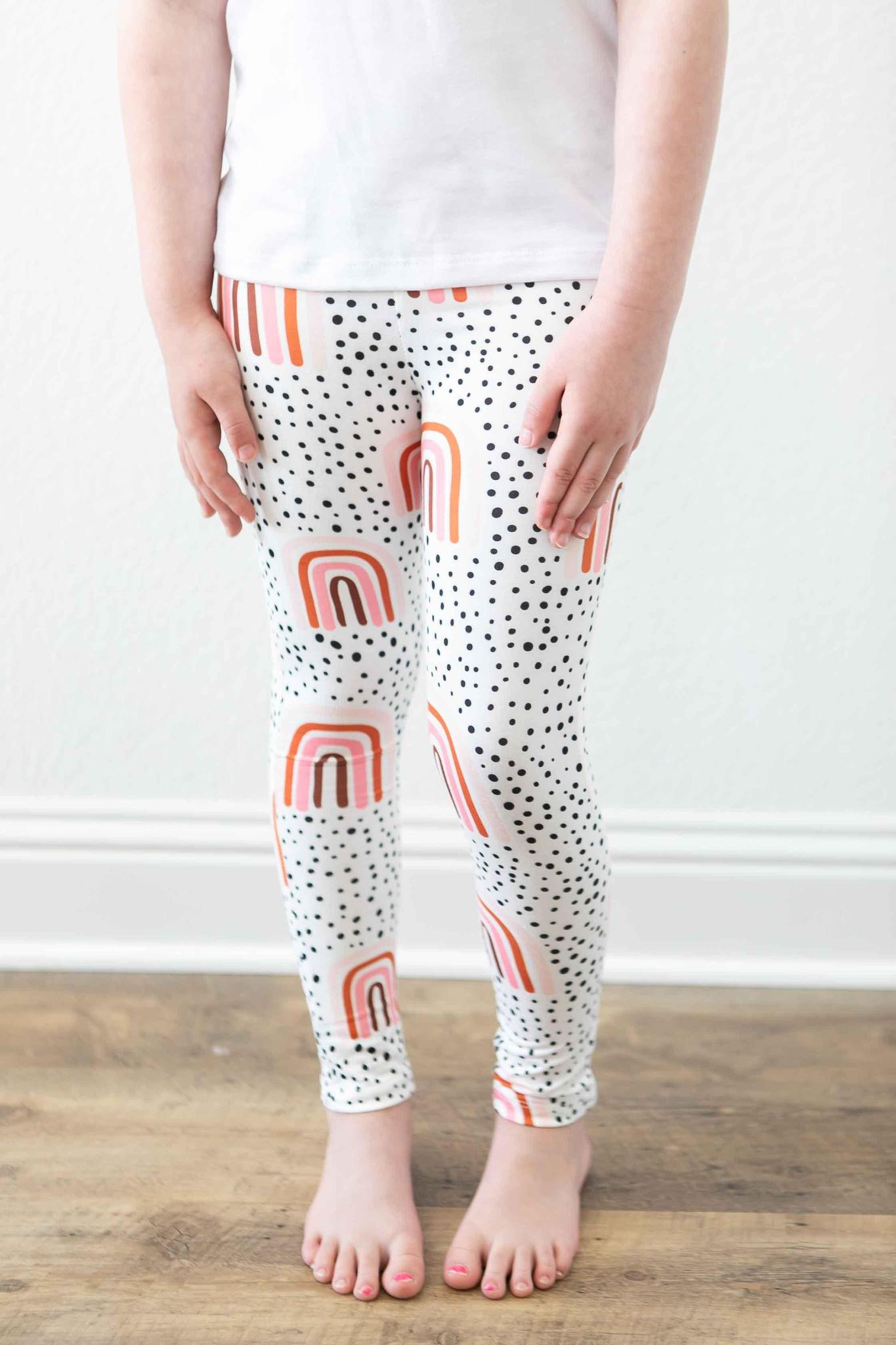 Peach Rainbow Leggings - Aaria Tees Aaria Tees