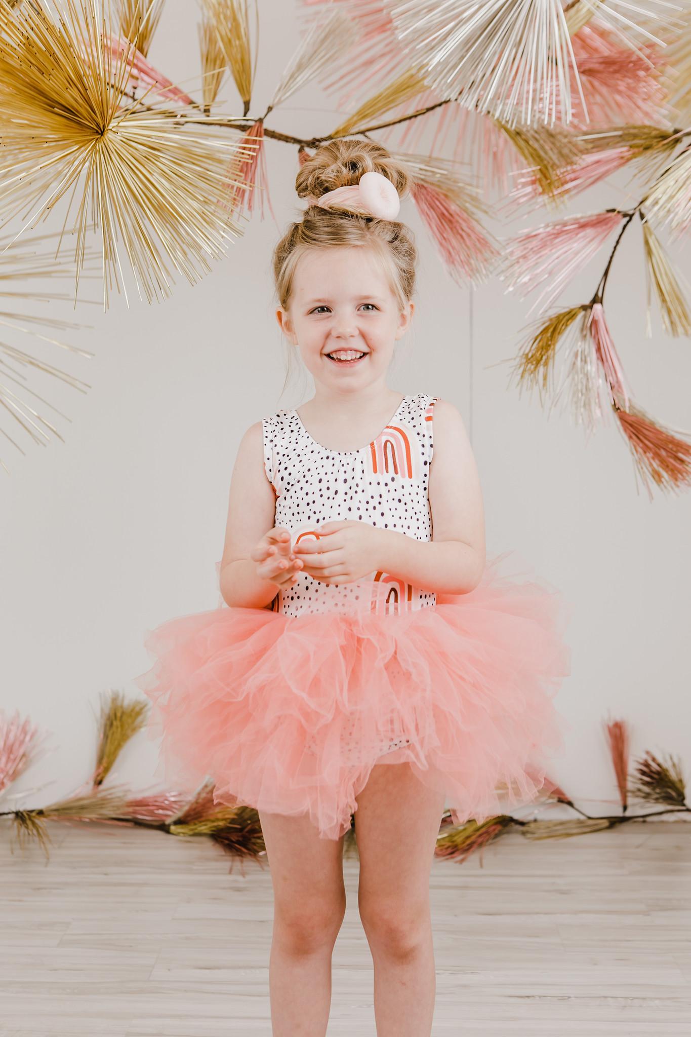 Peach Rainbow Tank Tutu Leotard - Aaria Tees Aaria Tees