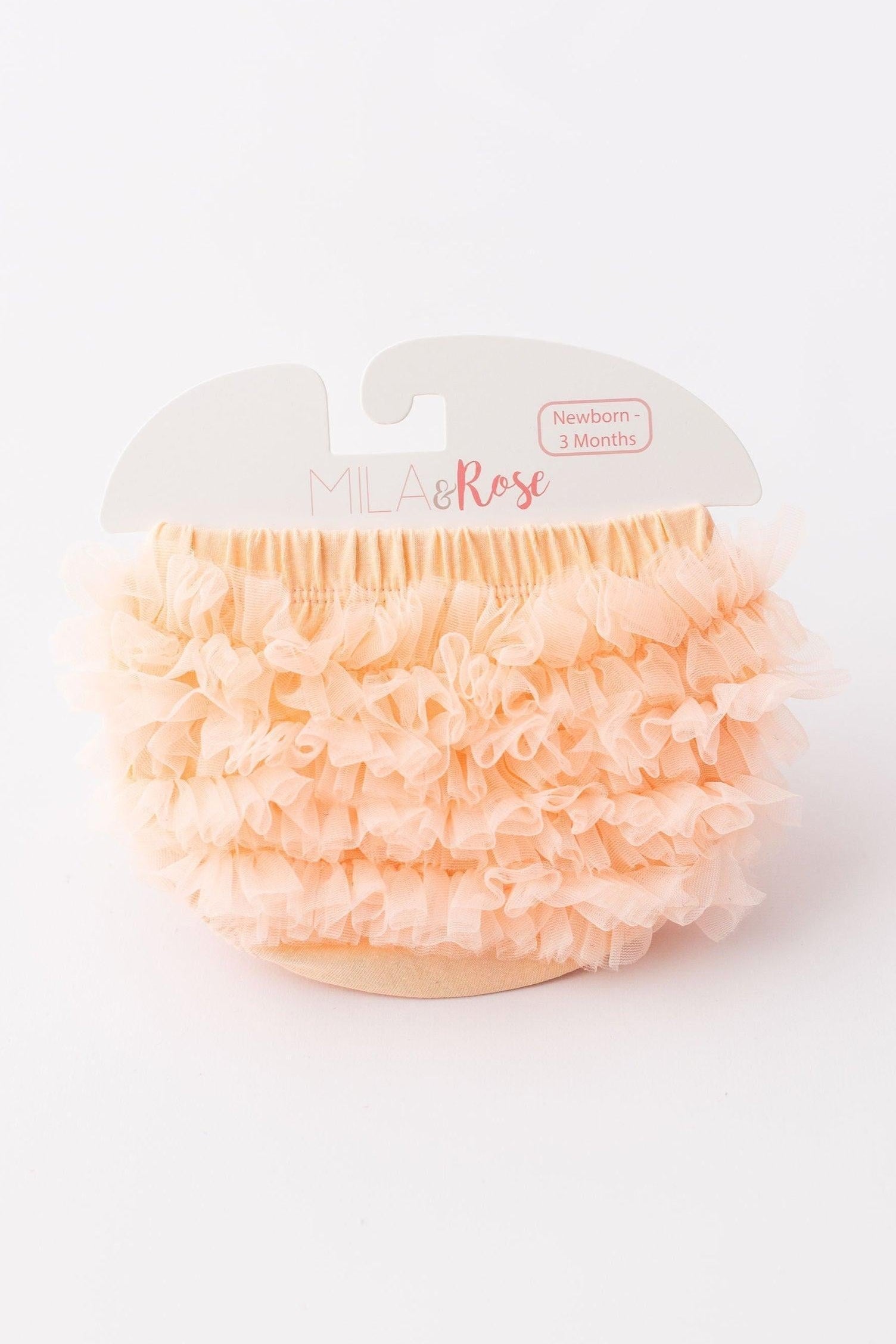 Peach Ruffle Bum Bloomer - Aaria Tees Aaria Tees