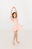 Peach S/S Twirl Leotard - Aaria Tees Aaria Tees