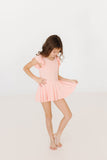 Peach S/S Twirl Leotard - Aaria Tees Aaria Tees