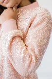 Peach Sequin Jacket - Aaria Tees Aaria Tees