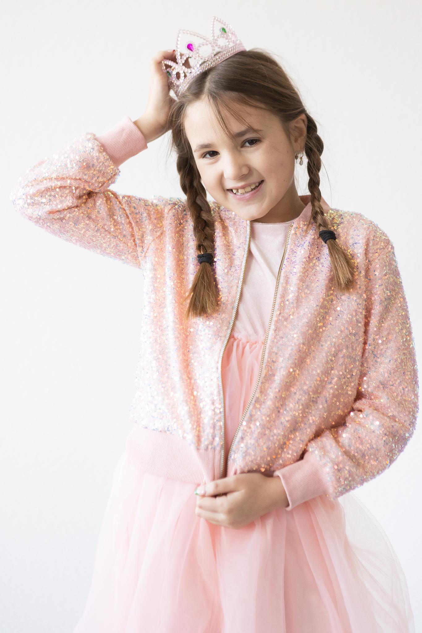 Peach Sequin Jacket - Aaria Tees Aaria Tees