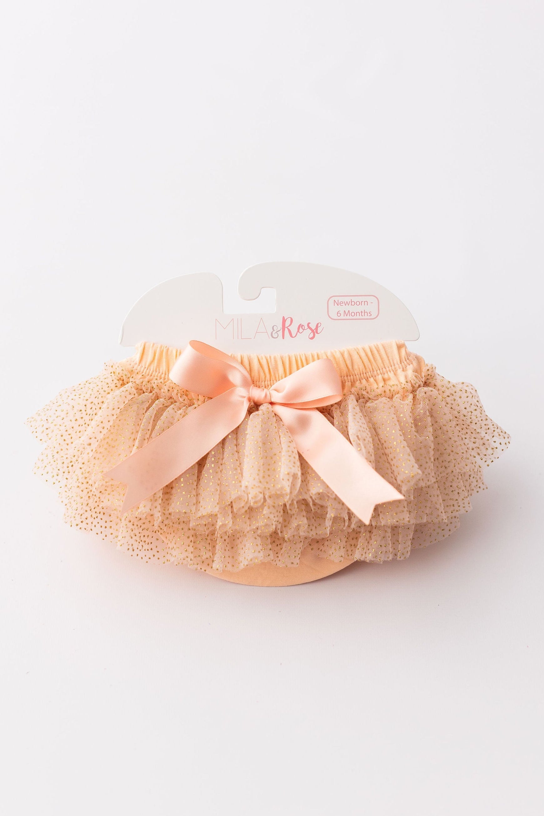 Peach & Gold Glitter Tutu Bloomer - Aaria Tees Aaria Tees