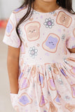 Peanut Butter Jelly Time S/S Pocket Twirl Dress - Aaria Tees Aaria Tees