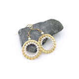 Pearl Mini Halo Earrings Aaria Tees