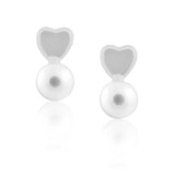 Pearly Heart Studs Aaria Tees