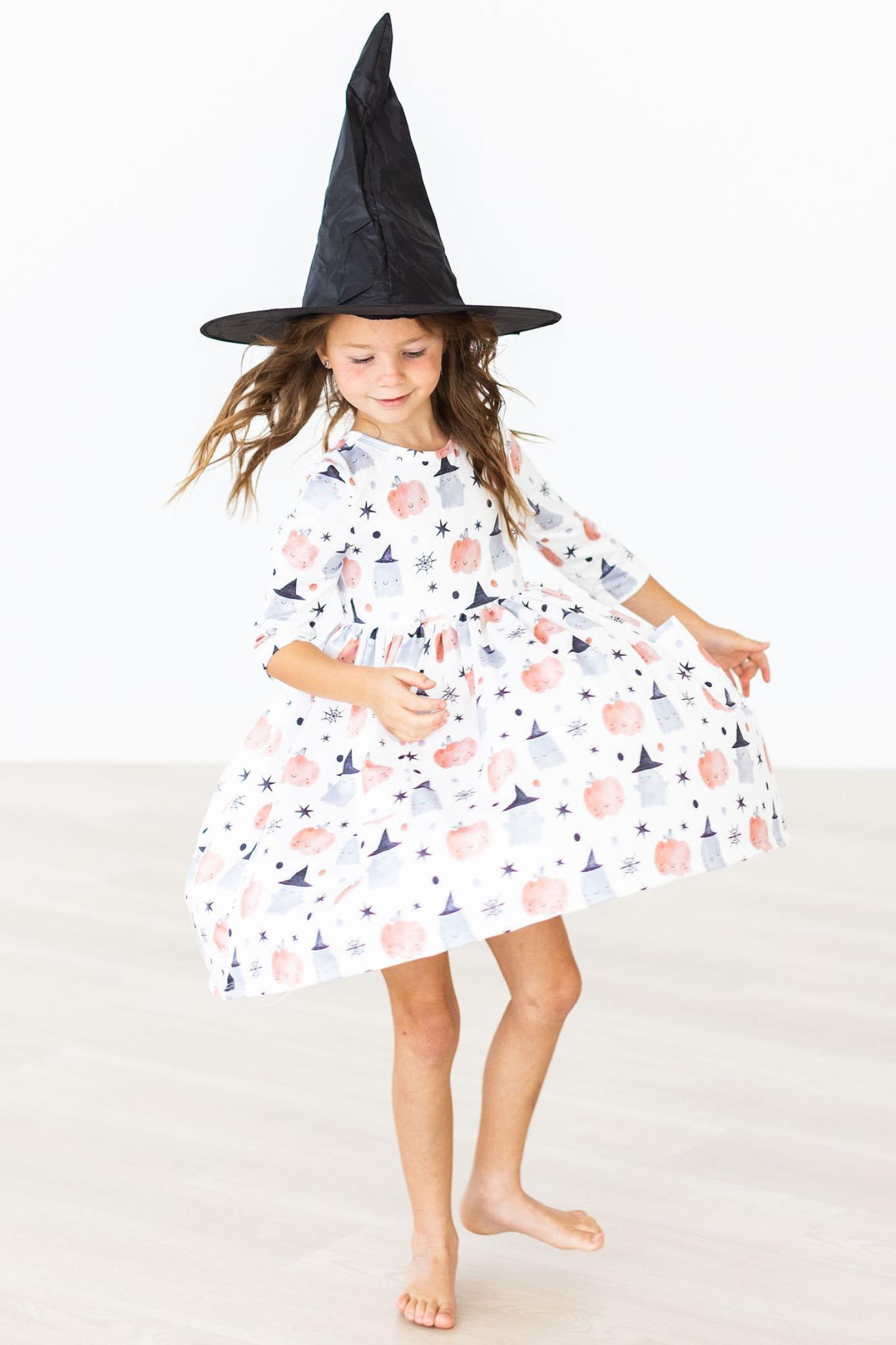 Peek-a-Boo 3/4 Sleeve Pocket Twirl Dress - Aaria Tees Aaria Tees