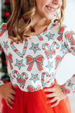 Peppermint Princess L/S Tutu Dress - Aaria Tees Aaria Tees