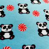 Peppermint Panda Blue Tie On Dog Bandana Aaria Tees