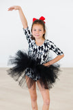 Perfectly Tied 3/4 Sleeve Tutu Leotard - Aaria Tees Aaria Tees