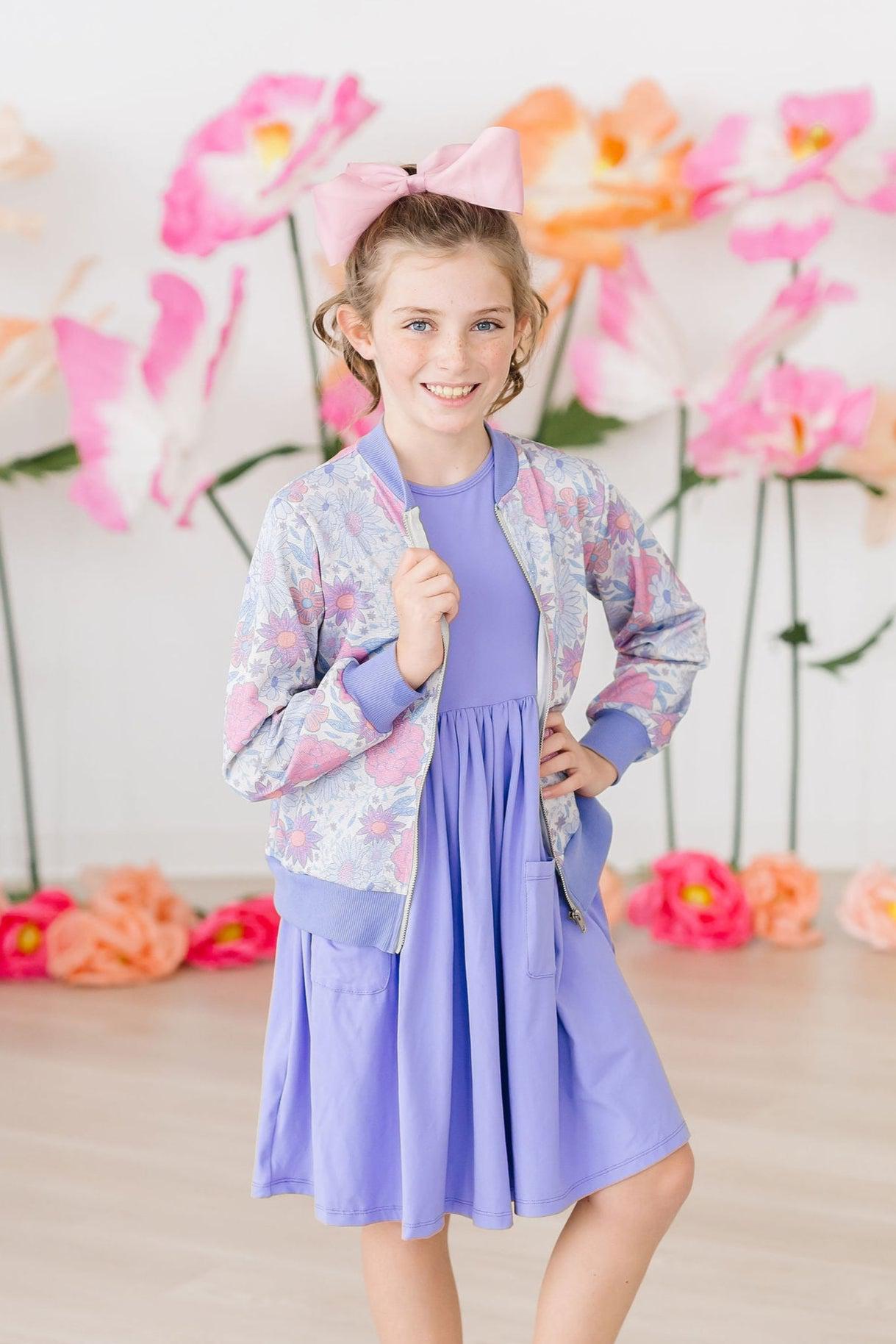 Periwinkle Pocket Tank Twirl Dress - Aaria Tees Aaria Tees