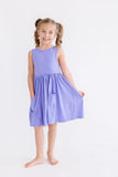 Periwinkle Pocket Tank Twirl Dress - Aaria Tees Aaria Tees