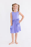 Periwinkle Pocket Tank Twirl Dress - Aaria Tees Aaria Tees