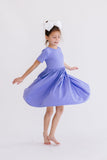 Periwinkle S/S Pocket Twirl Dress - Aaria Tees Aaria Tees
