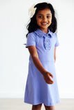 Periwinkle S/S Polo Dress - Aaria Tees Aaria Tees