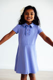 Periwinkle S/S Polo Dress - Aaria Tees Aaria Tees