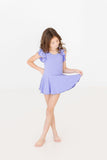 Periwinkle S/S Twirl Leotard - Aaria Tees Aaria Tees