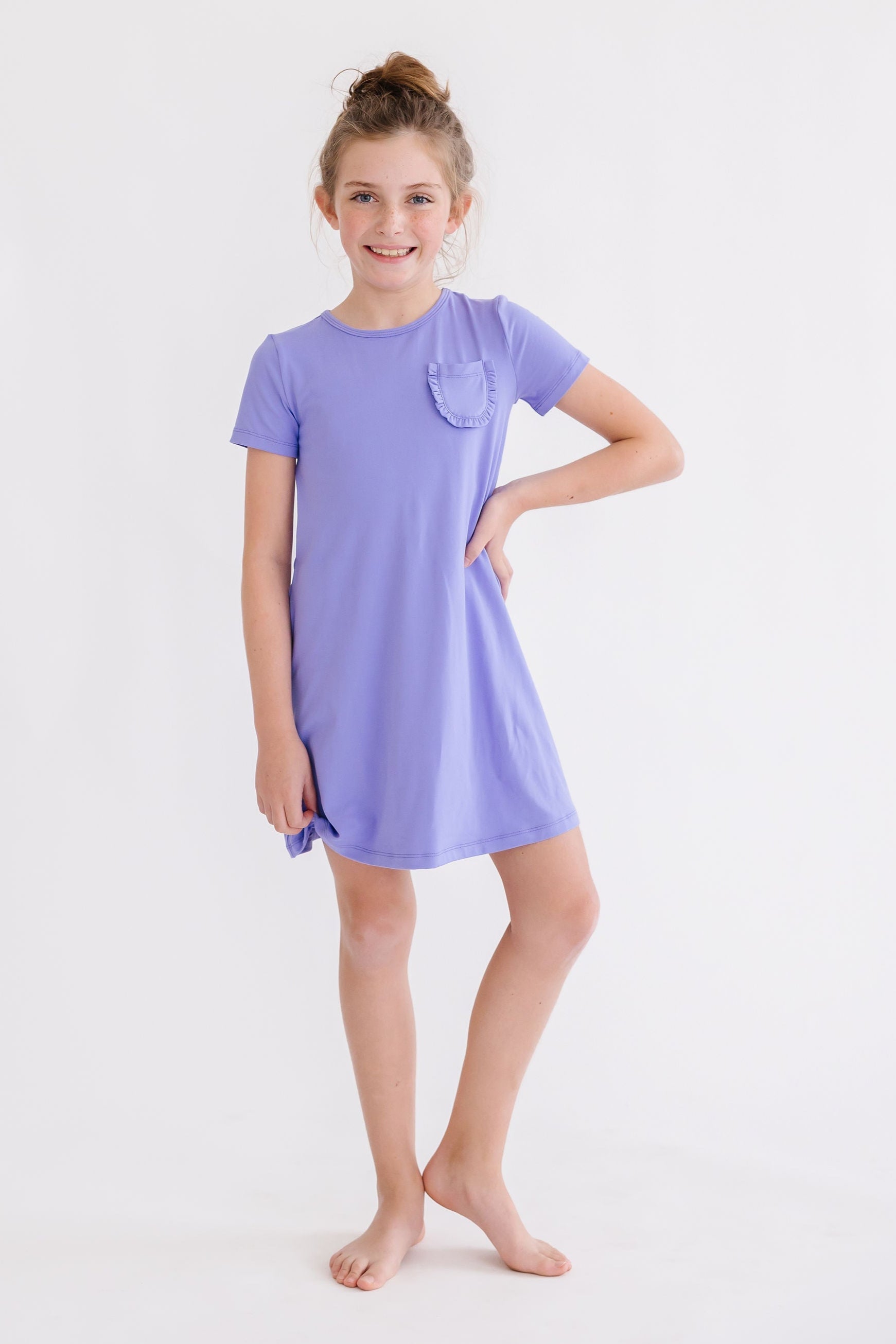 Periwinkle T-Shirt Dress - Aaria Tees Aaria Tees
