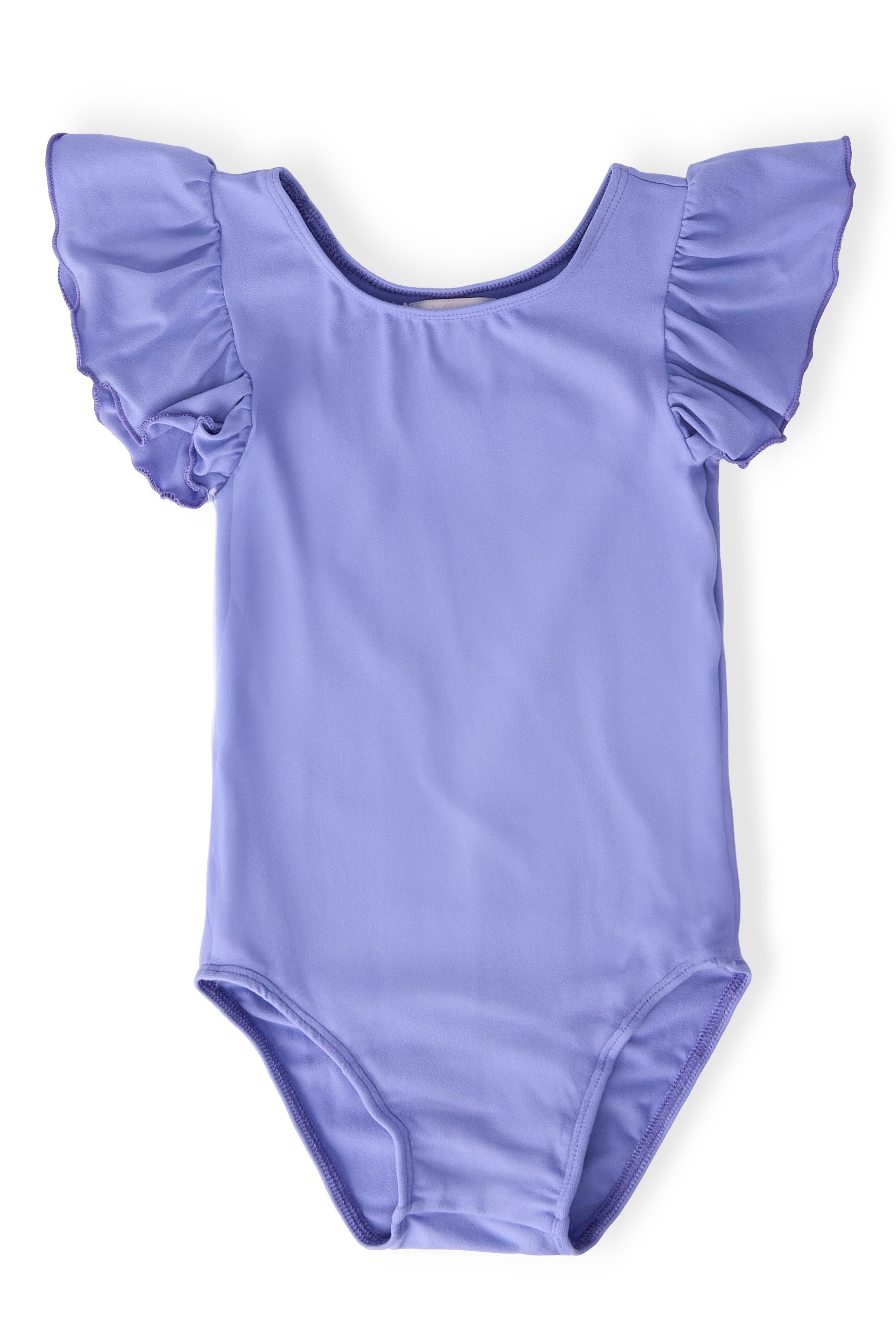 Periwinkle S/S Flutter Sleeve Leotard - Aaria Tees Aaria Tees