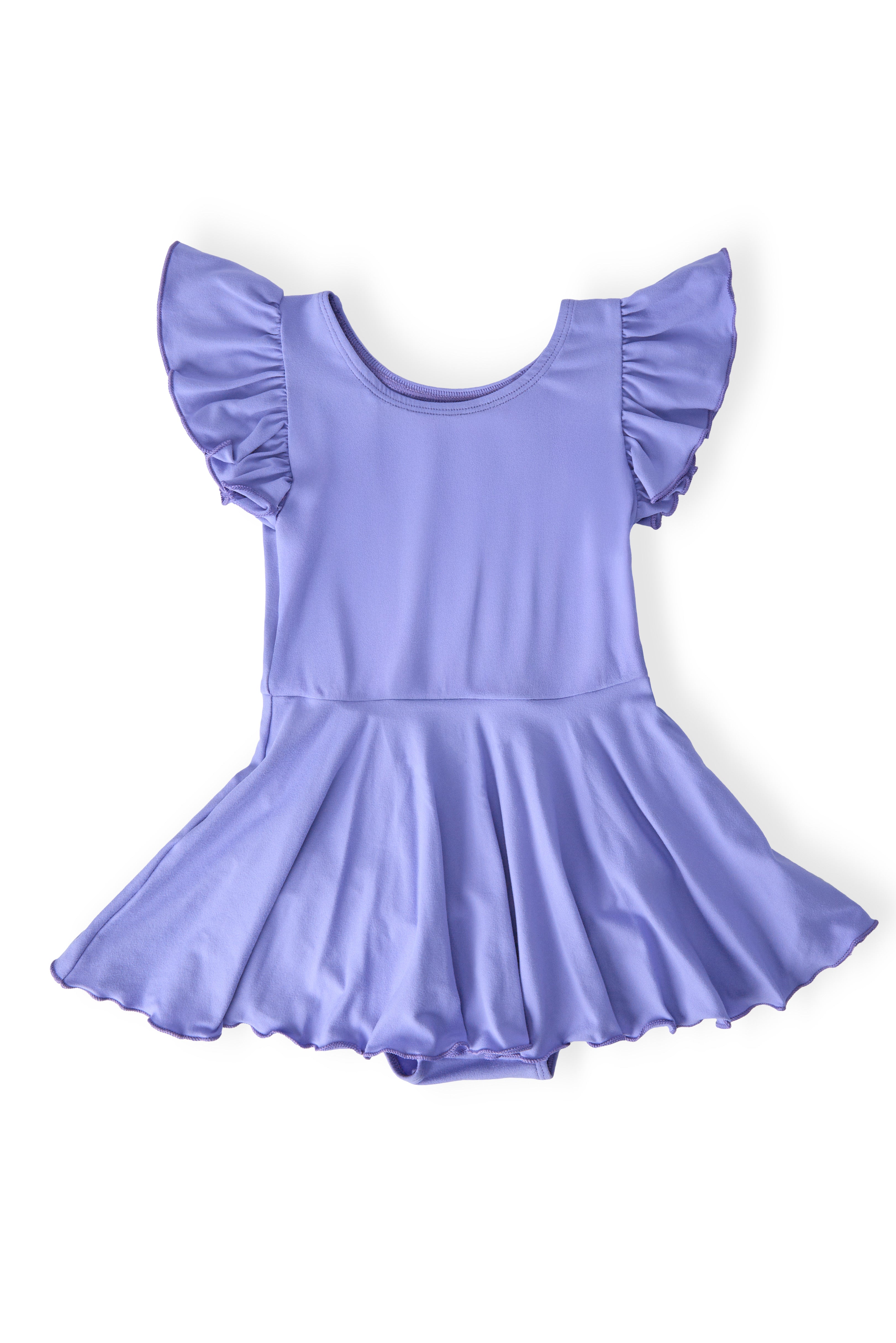 Periwinkle S/S Twirl Leotard - Aaria Tees Aaria Tees