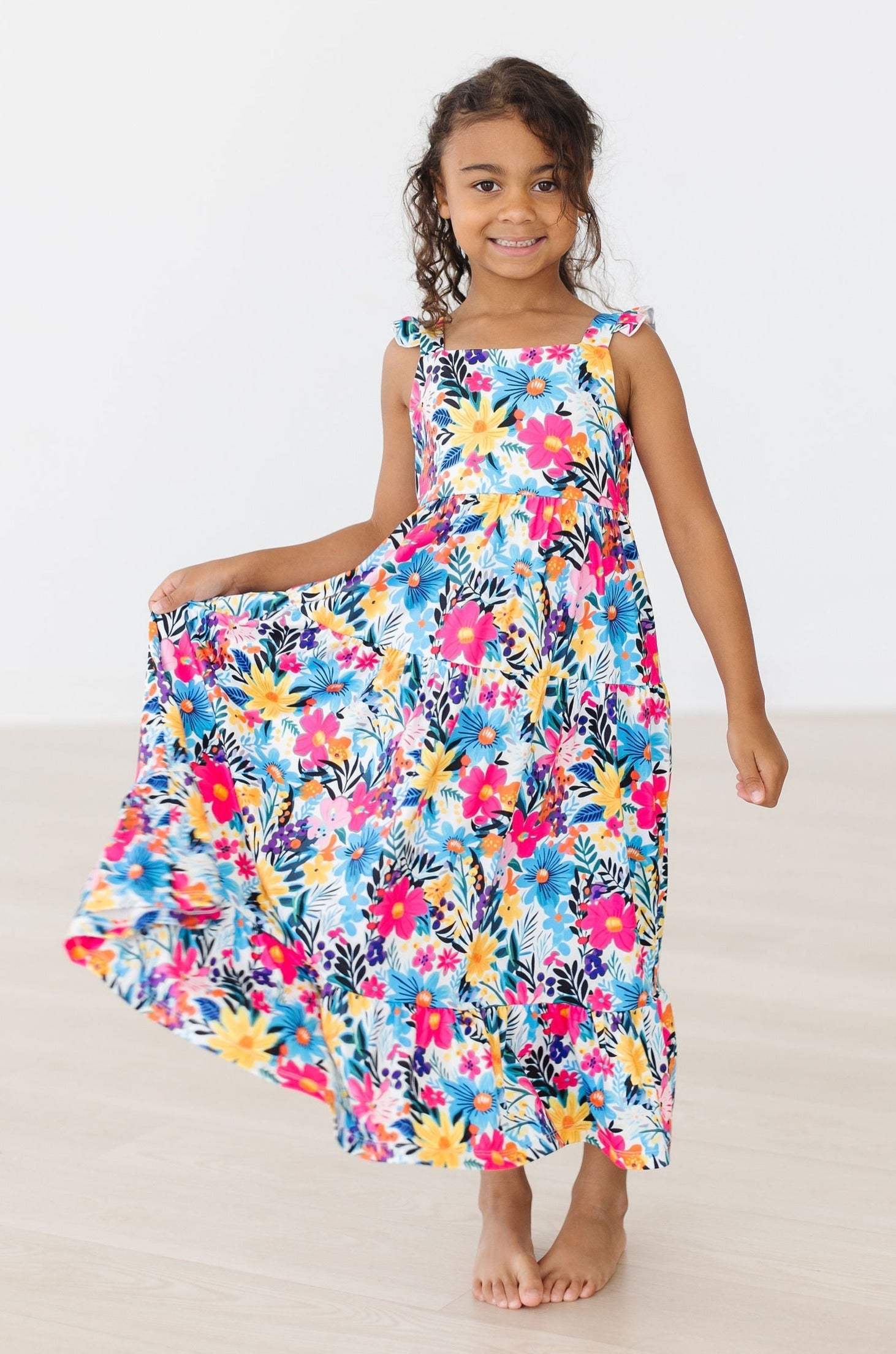 Petal Paradise Ruffle Maxi Dress - Aaria Tees Aaria Tees