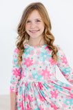 SALE Petal Perfection 3/4 Sleeve Pocket Twirl Dress - Aaria Tees Aaria Tees
